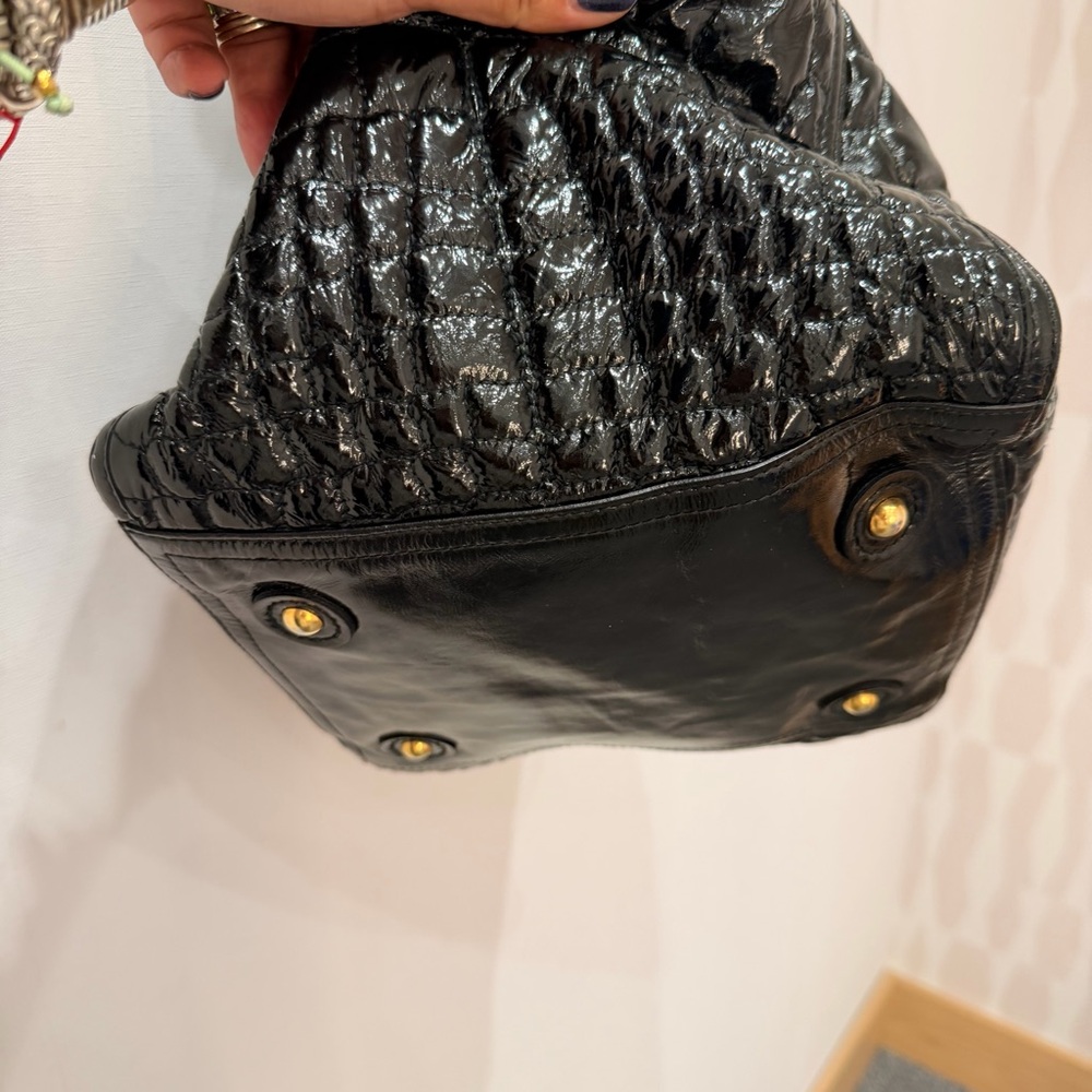 Authentic Yves Saint Laurent Downtown Crocodile Embossed Patent Leather Tote - Picture 4 of 8